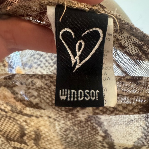 Windsor Brown and Tan Reptile Print Bodysuit - Picture 2 of 4